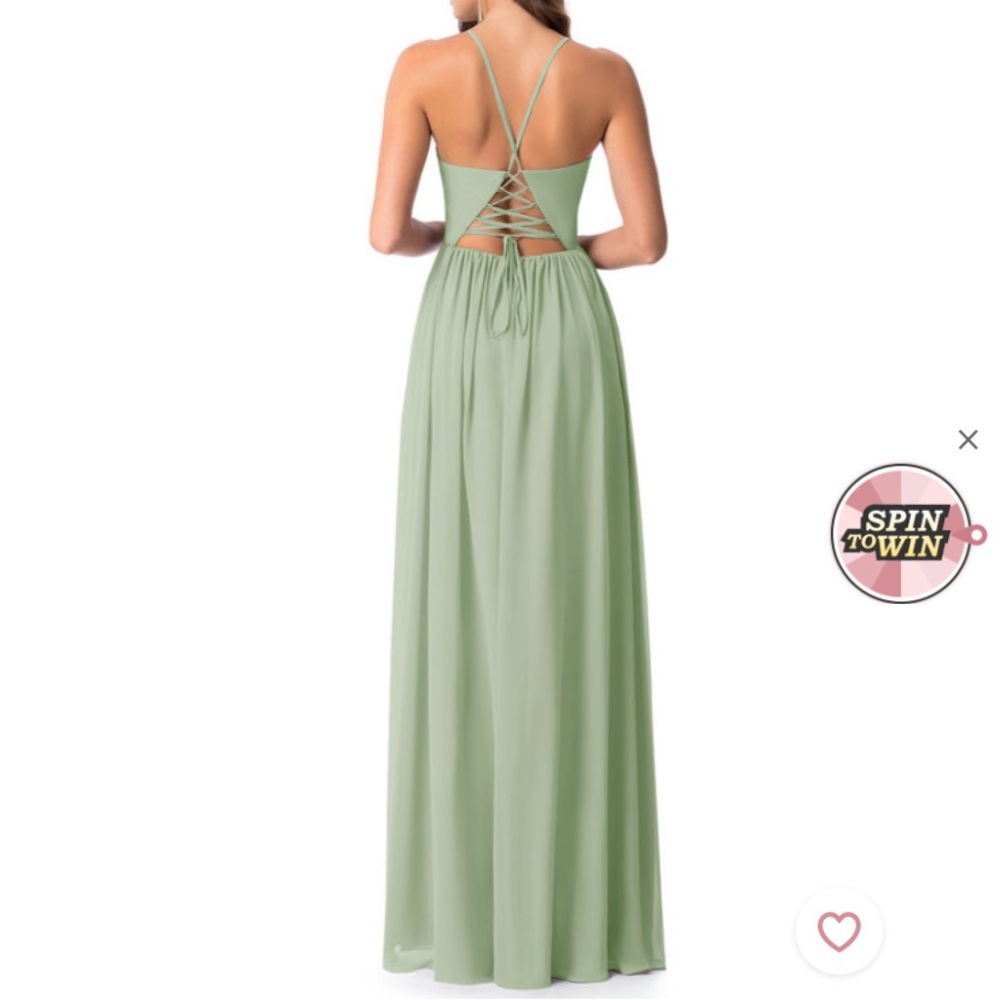 Azazie Dusty Sage Aaida Dress Size 4